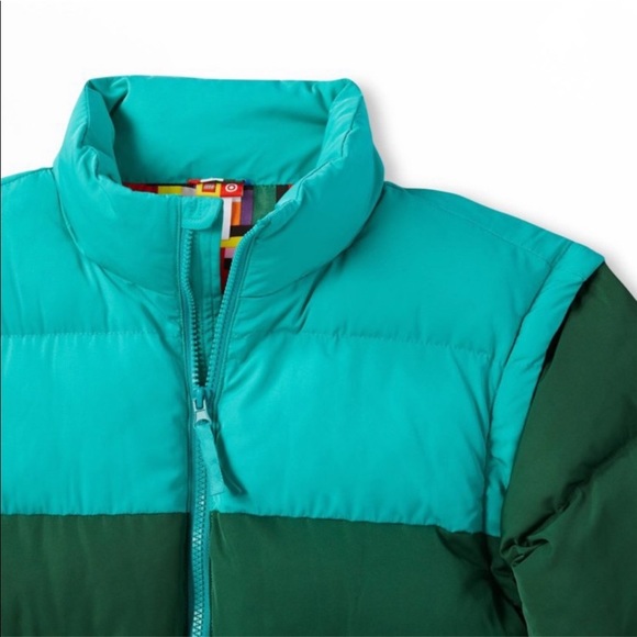 XL LEGO X Target Youth Color Block Puffer Jacket Coat New NWT Green &… - Picture 3 of 13